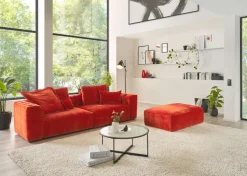 QUARTIER Sofa 2-Sitzer CLUB HOUSE 2-Sitzer aperolrot