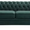 QUARTIER Sofa 3-Sitzer LONDON Stoffbezug dunkelgrün