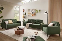 QUARTIER Sofa 3-Sitzer VENTA dunkelgrün
