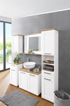 QUARTIER Spiegel CASA 80 x 70 cm braun/ weiß