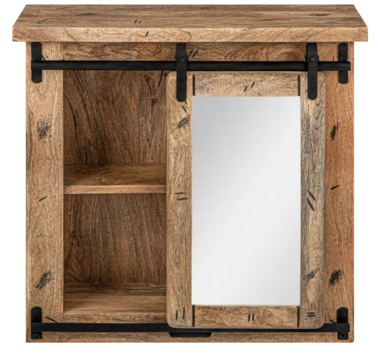 Spiegelschrank DICKENSON 68 x 64 cm Mango massiv