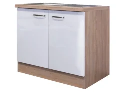 QUARTIER Spülenunterschrank LUKE Sonoma Eiche /weiß