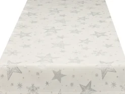 SPRÜGEL Tischläufer GLAMOUR STAR SILVER 40x90 cm Weiß,Silberfarbig