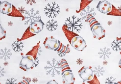 SPRÜGEL Tischset GNOMOS SNOWFLAKE 35 x 50 cm rot/grau