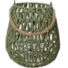 Standlaterne 22 cm Jute grün
