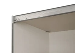 STAUD Kleiderschrank SINFONIE PLUS VIII 280 cm Alpinweiß/ Alpinweißglas/ Spiegel mittig