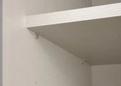 STAUD Kleiderschrank SINFONIE PLUS VIII 280 cm Alpinweiß/ Alpinweißglas/ Spiegel mittig