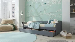 Stauraum-/Funktionsbett DAN 90 x 200 cm grau