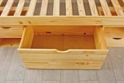 Stauraum-/Funktionsbett EMILIAN 90 x 200 cm braun