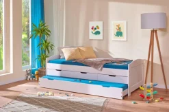 Stauraum-/Funktionsbett JULIUS 90 x 190 cm weiß