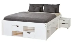 Stauraum-/Funktionsbett Lauro 160 x 200 cm weiß
