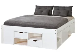 Stauraum-/Funktionsbett Lauro 160 x 200 cm weiß