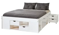 Kinder Stauraum-/Funktionsbett LAURO 180 x 200 cm weiß