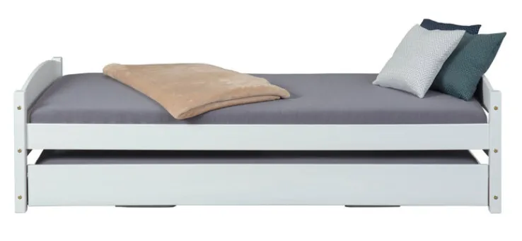 Stauraum-/Funktionsbett SÖREN 90 x 200 cm weiß