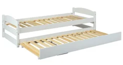 Stauraum-/Funktionsbett SÖREN 90 x 200 cm weiß