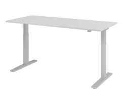 Stehtisch 180 x 80 cm Grau/ Silber