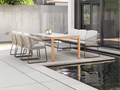 STERN Dining Gartenbank ODEA schwarz /cremebeige