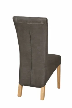 Stuhl CASHBA 2er Set Stoffbezug dunkelbraun