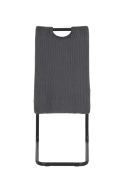 QUARTIER Stuhl NEREA Webstoff Cord anthrazit/Schwinggestell schwarz