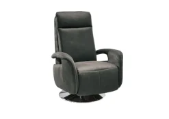 SYSTEMPOLSTER verstellbarer Fernsehsessel Lederbezug Anthrazit
