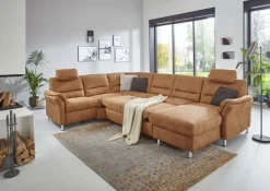 SYSTEMPOLSTER Wohnlandschaft ANDERLECHT-DK SF zimtbraun