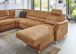 SYSTEMPOLSTER Wohnlandschaft ANDERLECHT-DK SF zimtbraun