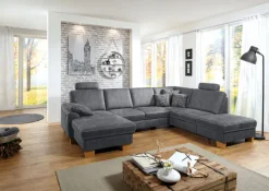 SYSTEMPOLSTER Wohnlandschaft ANTIBES denimgrau