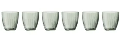 TAFELWERT Trinkglas GIORGIA 6er Set rauchgrün