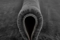 Teppich NOVARA 80 cm rund anthrazit