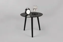 Tisch 2er-Set VILANA Ø 50 cm/Ø 45 cm schwarz