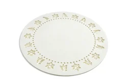 Tisch- und Platzset MERRY CHRISTMAS Filz Ø 38 cm Weiß