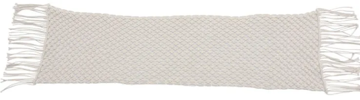 Tischläufer Macramé 140 cm weiß