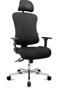 Topstar Drehstuhl SITNESS CREATE Textil Aluminiumgestell schwarz mit Armlehnen