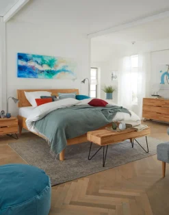 TRAUMWERKSTATT Bett ATLANTA 180 x 200 cm kernbuchebraun