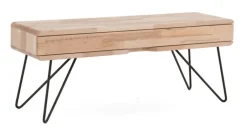 TRAUMWERKSTATT Bettbank ATLANTA Massiv Kernbuche