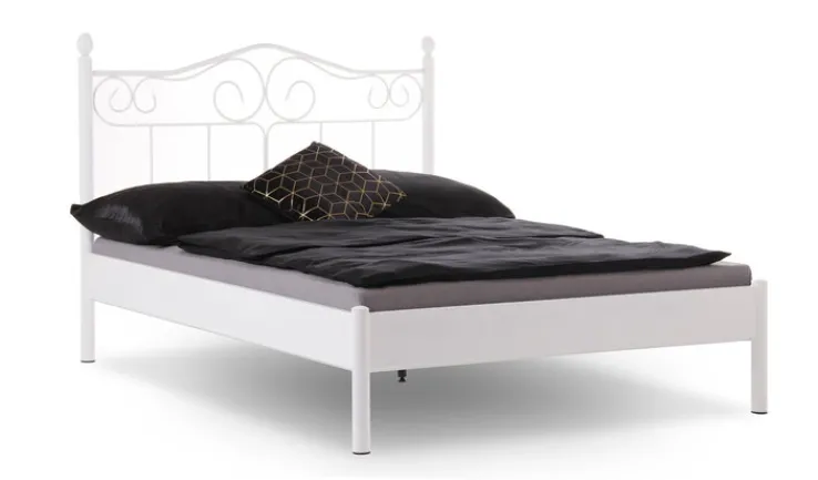TRAUMWERKSTATT Metallbettgestell PALERMO 140 x 200 cm weiß