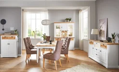 TRAUMWERKSTATT Sideboard TIVOLI 182 x 92 cm weiß matt / smoked oak