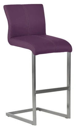 Tresenhocker AMATI I 2er Set Lederlook purple