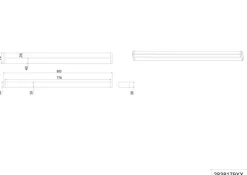 TRIO LED Badlampe FABIO 80 cm schwarz