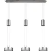 TRIO LED Balkenpendel FRANKLIN 3-flg nickelfarbig
