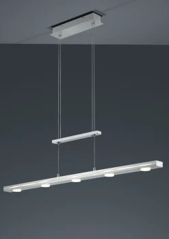 TRIO LED Balkenpendel Lacal nickelfarbig