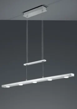 TRIO LED Balkenpendel Lacal nickelfarbig