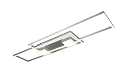 TRIO LED Deckenlampe ALBANY 100 cm nickelfarbig
