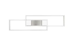 TRIO LED Deckenlampe ALBANY 100 cm nickelfarbig