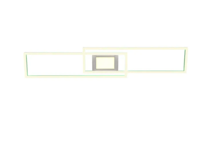 TRIO LED Deckenlampe GANADO 110 x 21 cm nickelfarbig