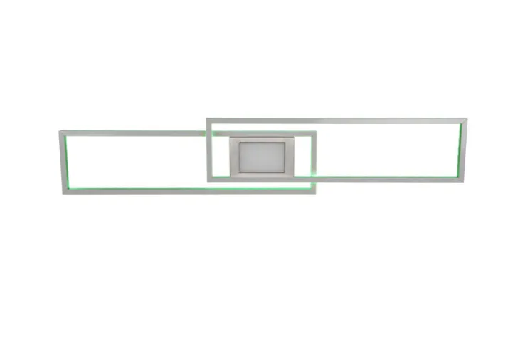 TRIO LED Deckenlampe GANADO 110 x 21 cm nickelfarbig