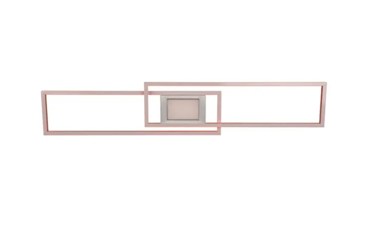 TRIO LED Deckenlampe GANADO 110 x 21 cm nickelfarbig