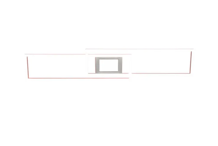 TRIO LED Deckenlampe GANADO 110 x 21 cm nickelfarbig