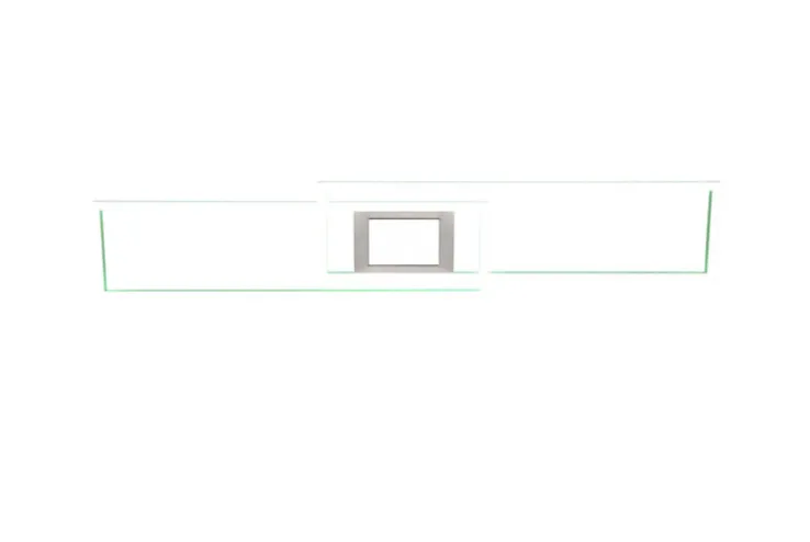 TRIO LED Deckenlampe GANADO 110 x 21 cm nickelfarbig