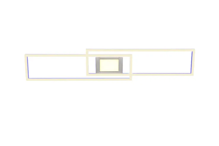 TRIO LED Deckenlampe GANADO 110 x 21 cm nickelfarbig